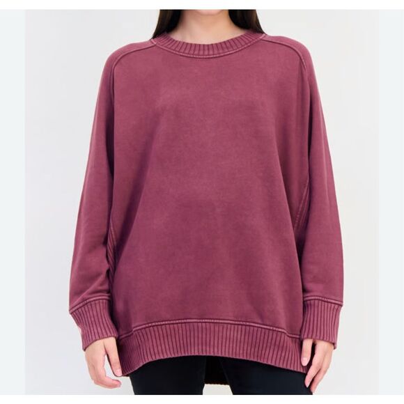 aerie Sweaters - Aerie Mauve Crewneck Sweatshirt Oversized Cozy Pullover Size S/P
